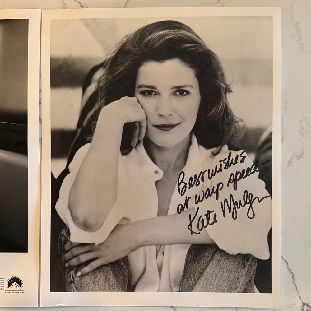Kate Mulgrew signed photo - set of two